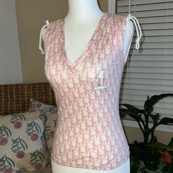 ❌ SOLD ❌ 💗RARE💗 Authentic Vintage Christian Dior Trotter Sleeveless Top - Picture 1 of 11